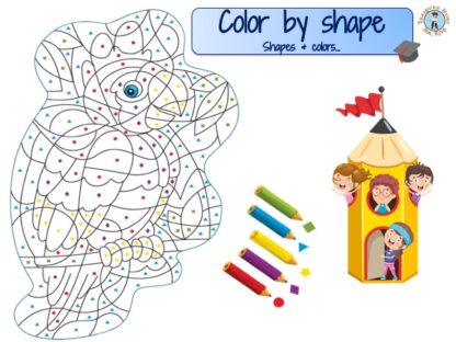 Color by shape coloring page