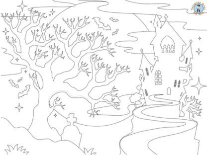 Haunted House coloring page