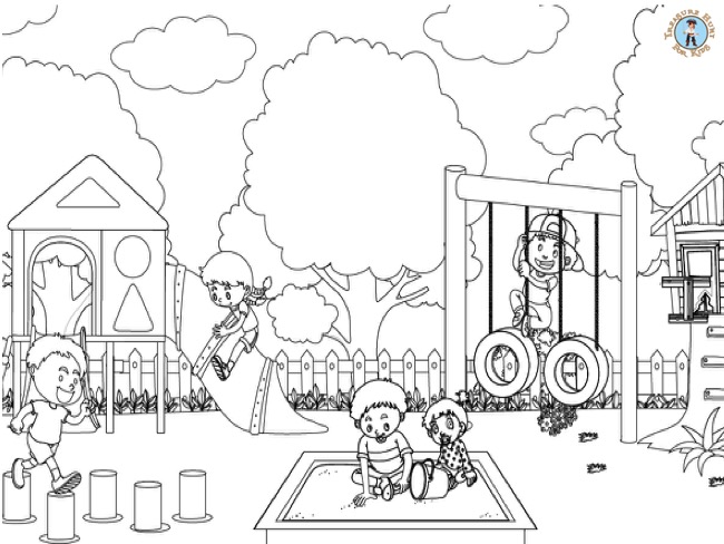 Park Coloring Pages For Kids
