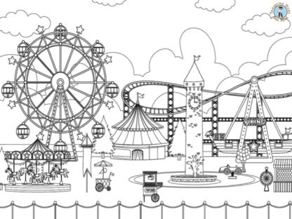 Amusement park coloring page