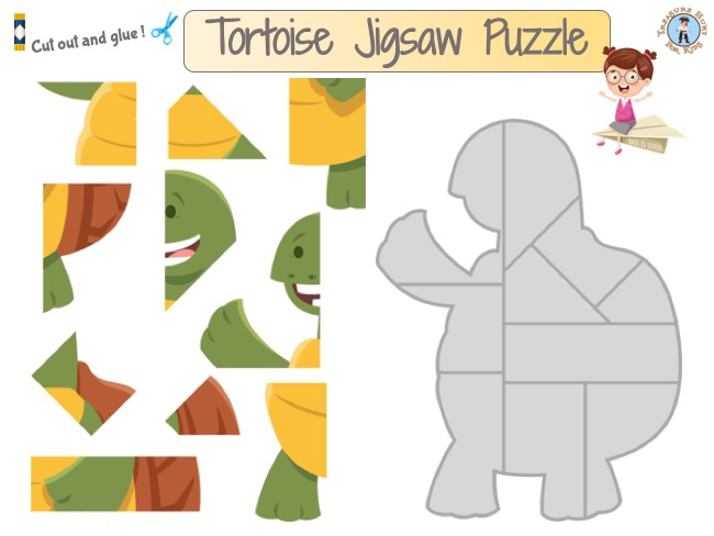 Tortoise printable jigsaw