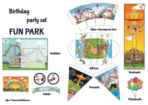 Fun park birthday party printables