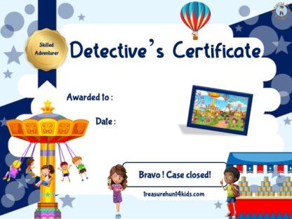 Theme park Detective Certificate