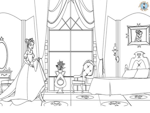Princess Bedroom coloring page