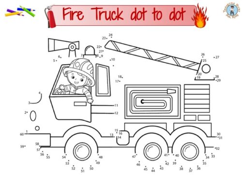 Fire Truck dot to dot