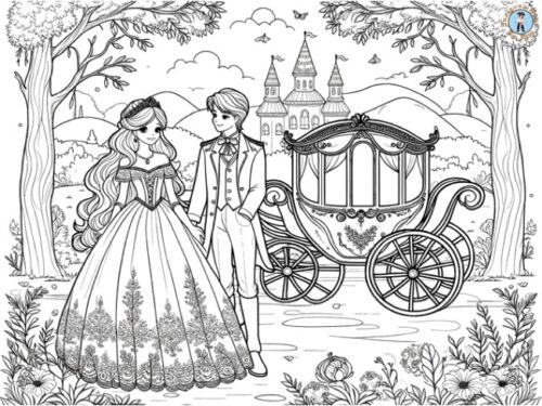 Carriage coloring page