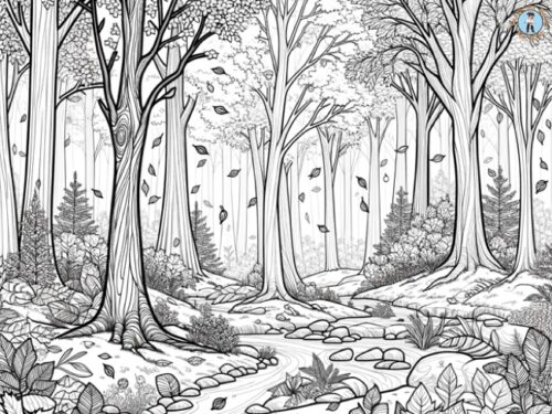 Fall Forest coloring page