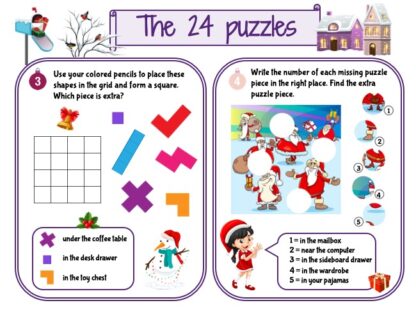 Puzzle solving Advent Calendar