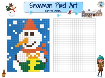 Snowman Pixel Art