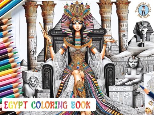 Egypt Digital Coloring Book