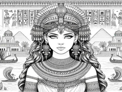 Egypt Instant Download Coloring Page