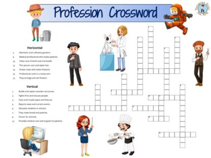 Profession crossword puzzle game
