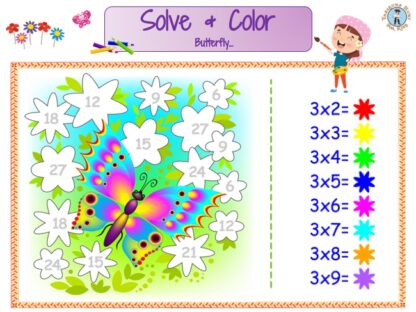 Butterfly Solve and Color - Numerical Butterfly Garden