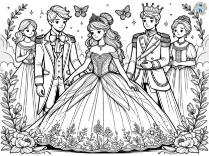 Royal Family Coloring Page: A Regal Artistic Journey