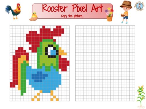 Rooster Pixel Art