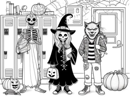Creepy Creatures and Spooky Scenes: Halloween Coloring Fun