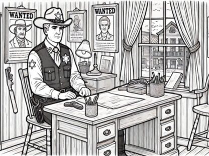 cowboy and sheriff coloring pages