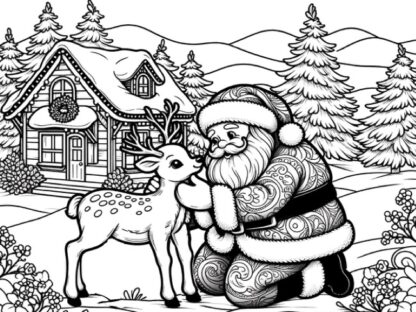 Downloadable Christmas coloring book