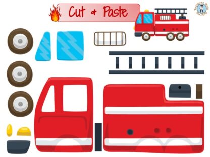 Fire Truck Cut and Paste Activity