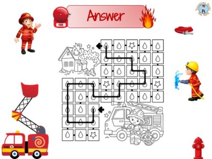 Symbol maze firefighter theme