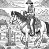 western-themed coloring book