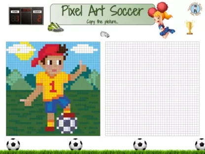 Pixel Art Soccer - Recreate the Design!