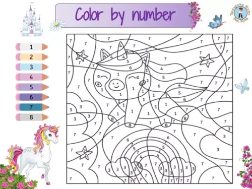 Unicorn Color by Number