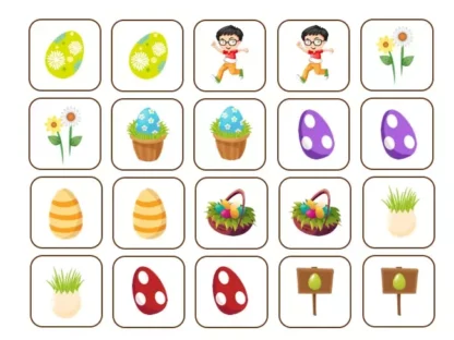Easter memory game printable