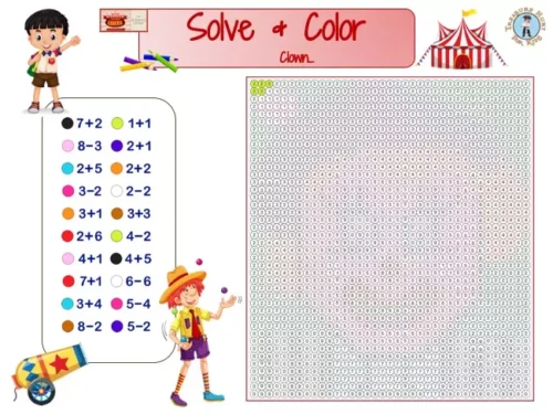 free math color by number PDF