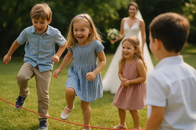 How to entertain kids at a wedding