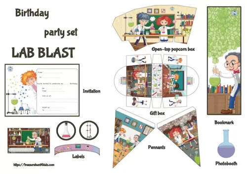 science birthday party printables