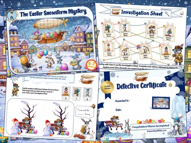 Easter Snowstorm Detective Game