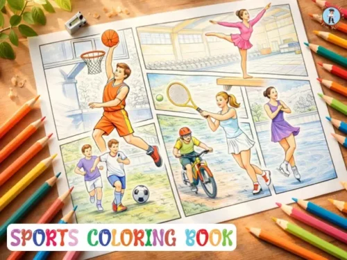 printable sports coloring book