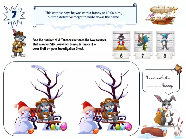 Snowy Easter Clue Game